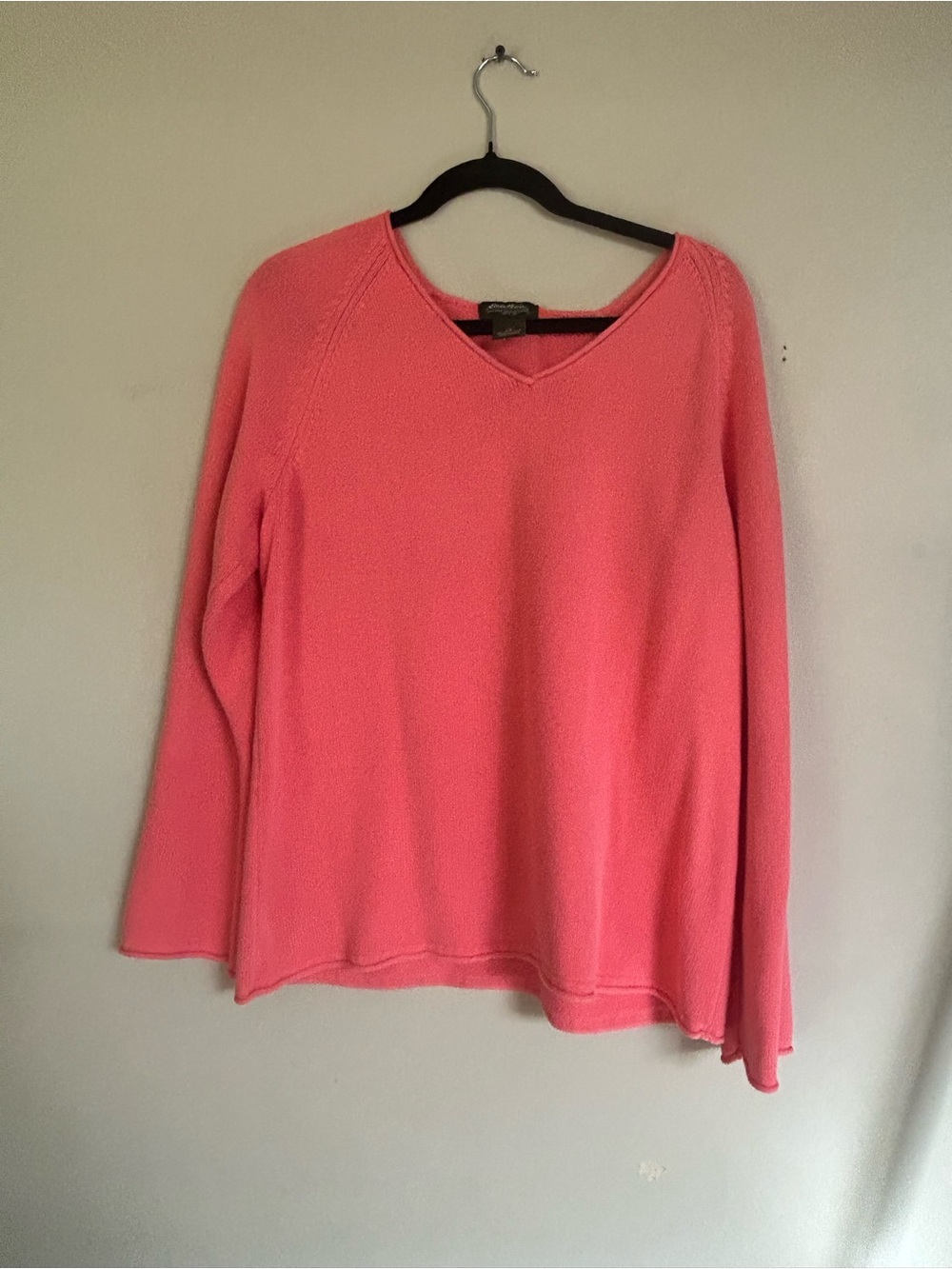 Eddie Bauer womanβsCoral V-Neck Sweater